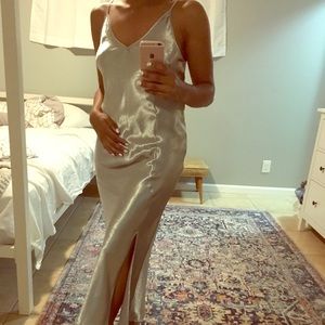 Silver J.O.A. Maxi Dress